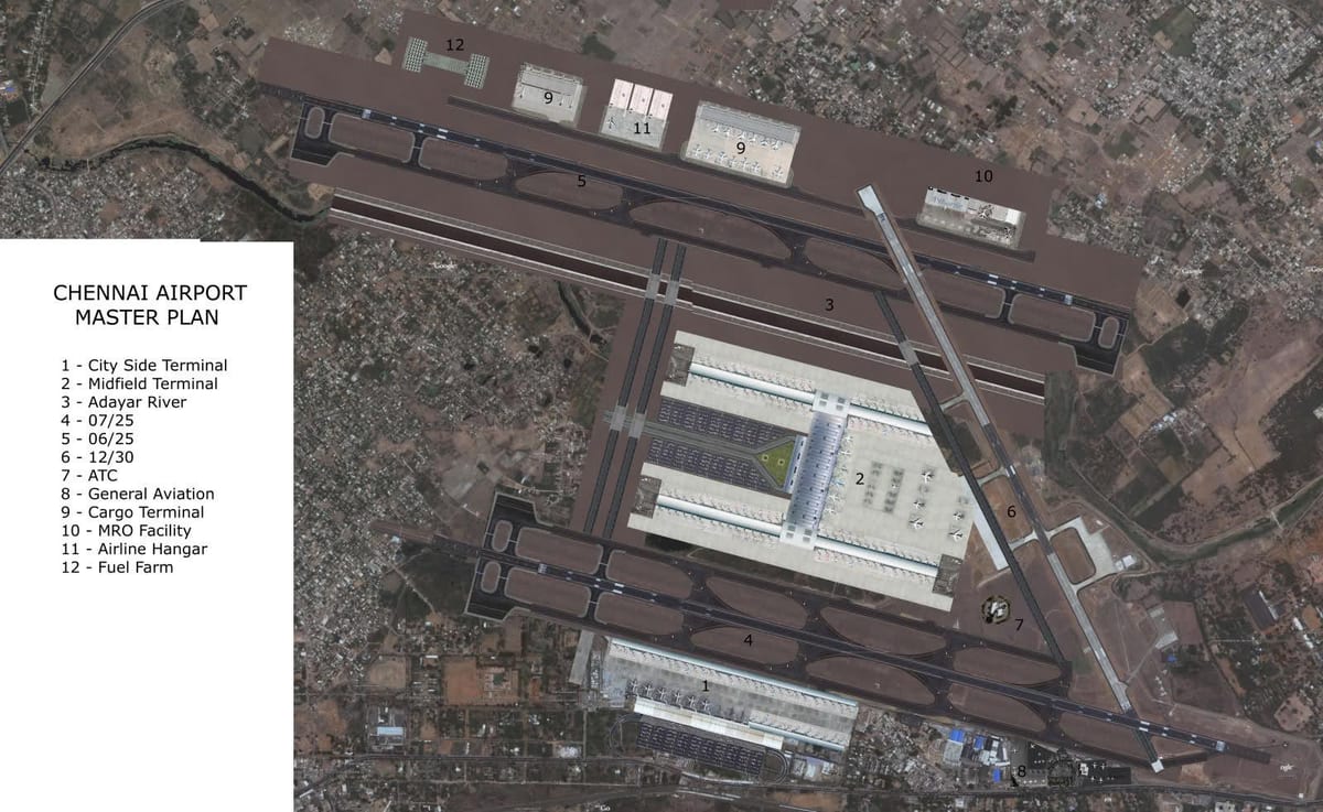 mappa dell'aeroporto di Chennai