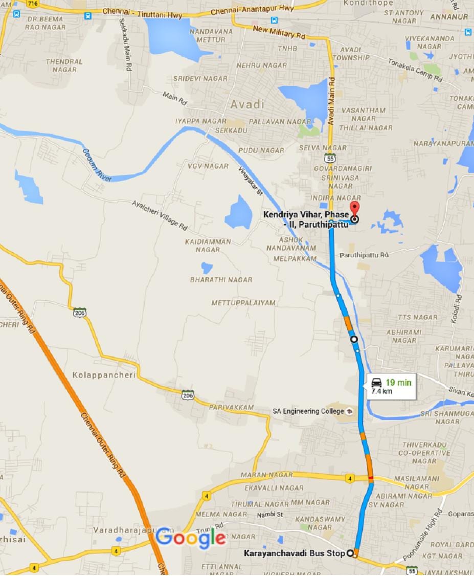 Chennai Avadi mappa