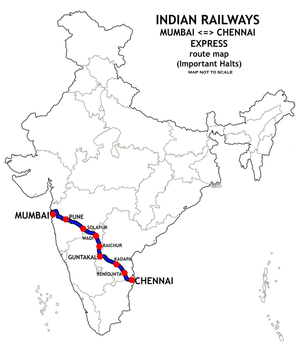 Mumbai, Chennai mappa