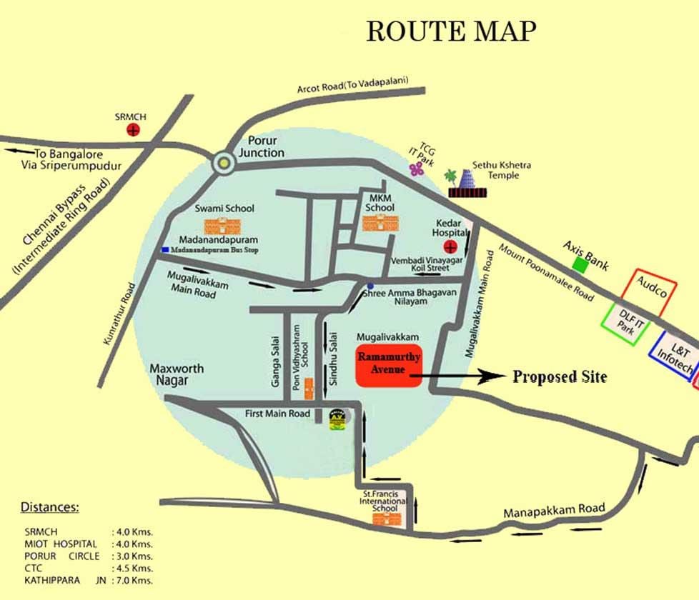 Porur Chennai mappa
