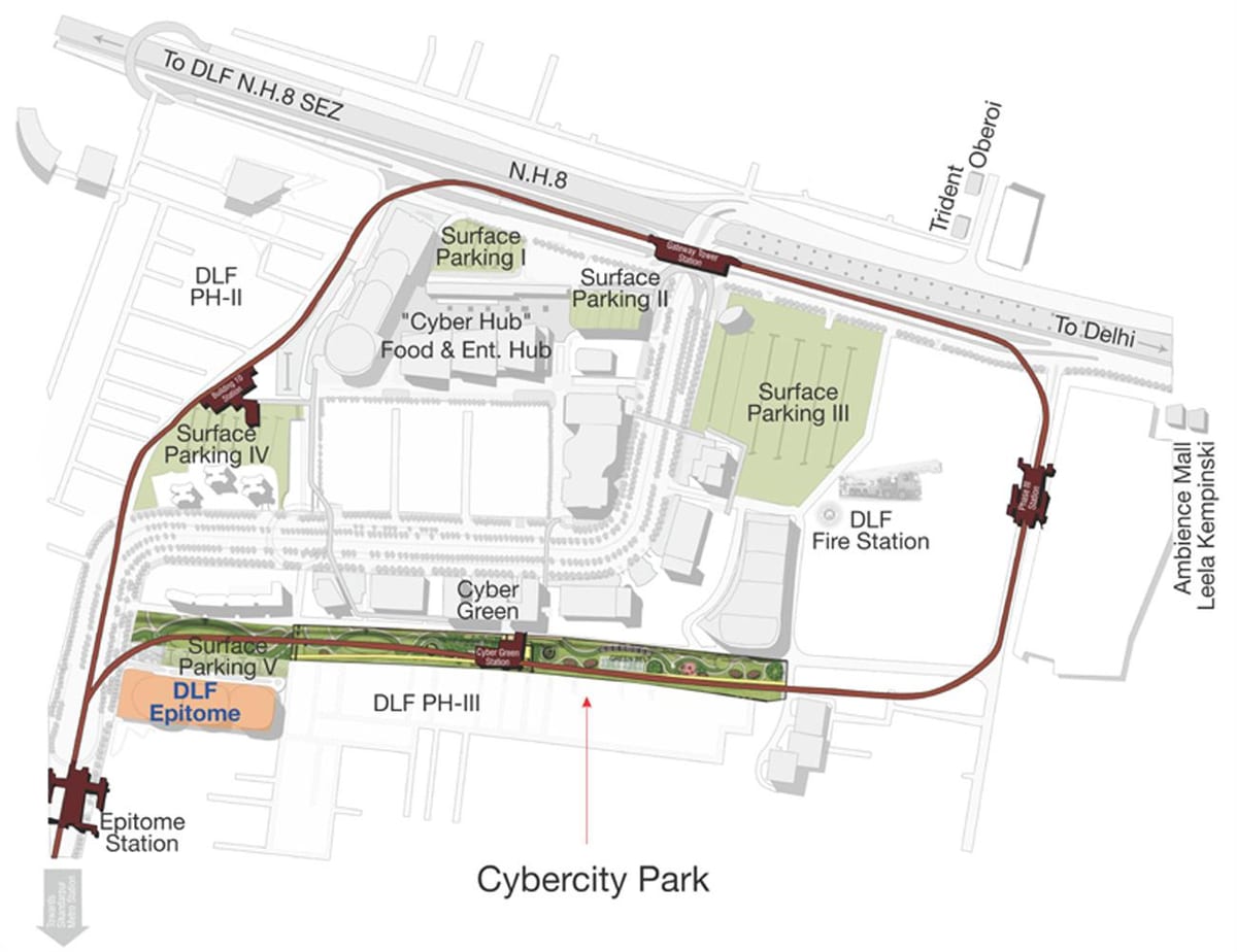 mappa del DLF Chennai