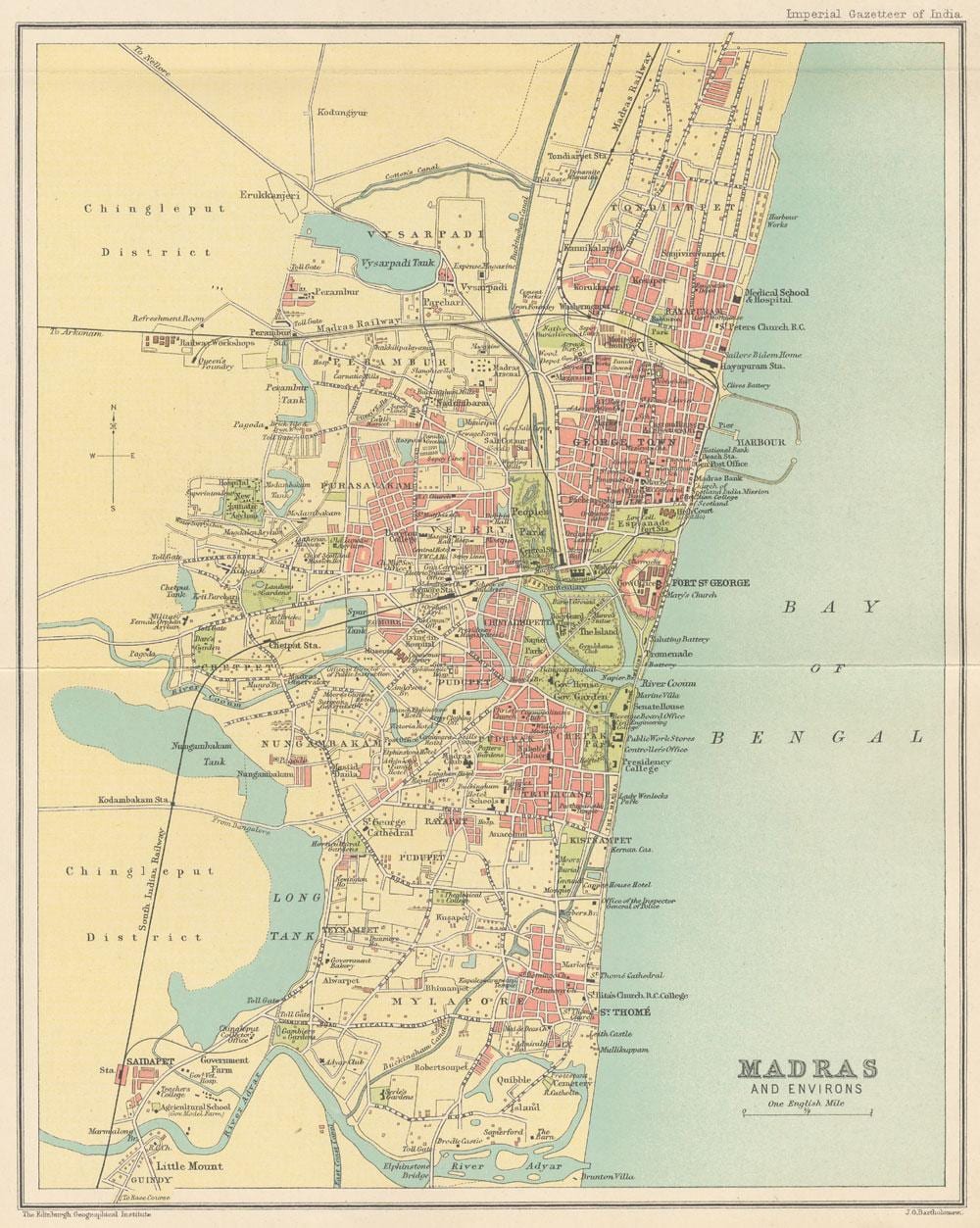 mappa di Madras