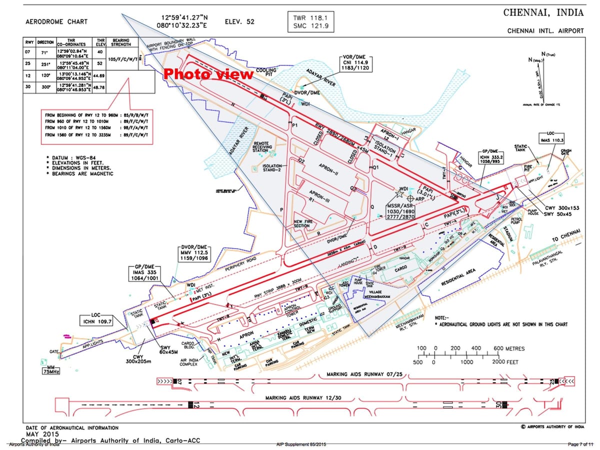 L'aeroporto internazionale Chennai mappa