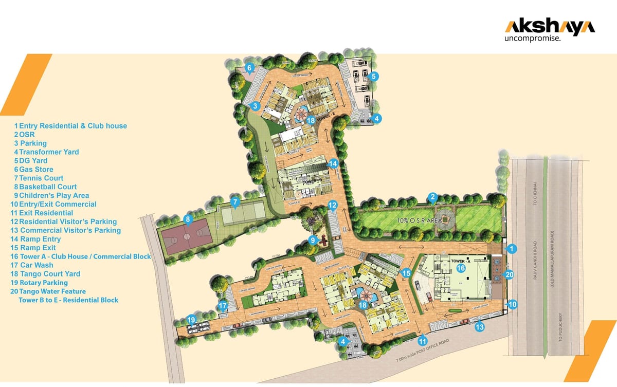 mappa di Thoraipakkam Chennai