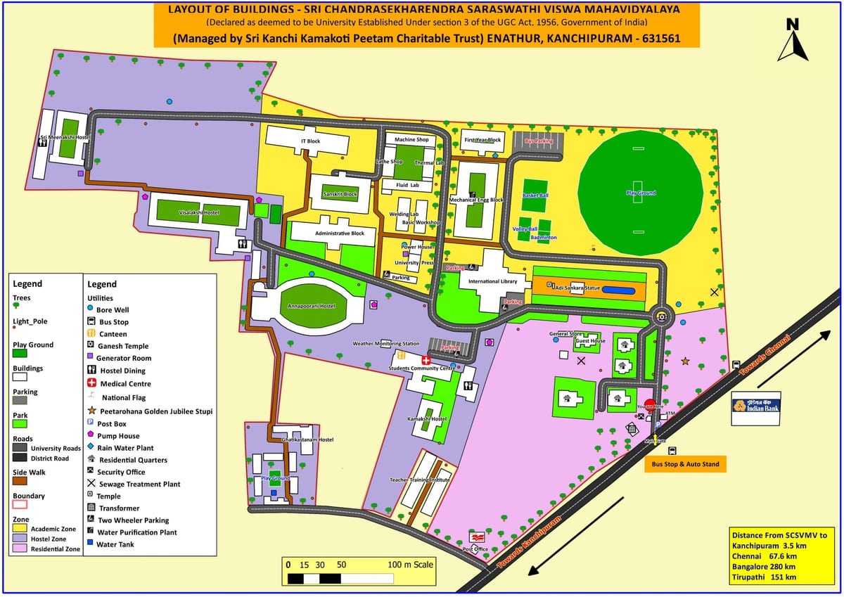 mappa di VIT Chennai Campus
