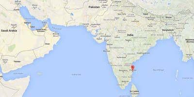 Mappa di india Chennai