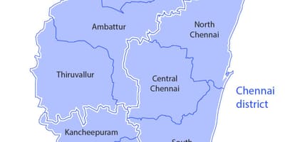 Chennai limite mappa