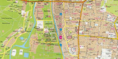 Mappa dettagliata di Chennai