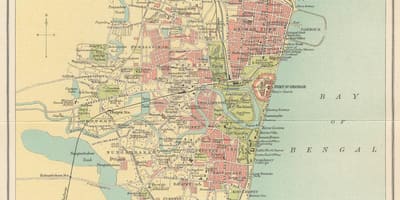 Vecchia mappa di Chennai